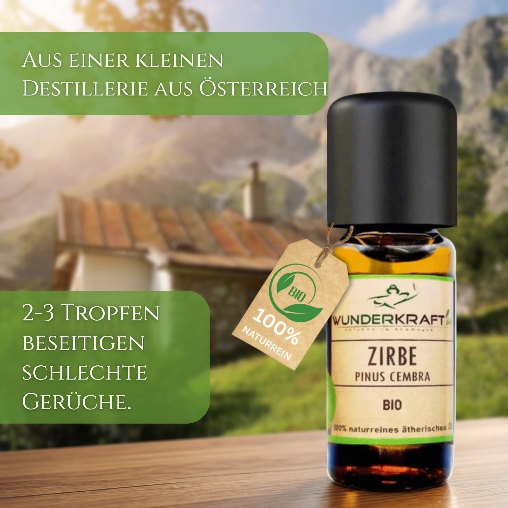Zirben Würfel Duft Set / Wunschmotiv Personalisiert / Zirbenholz Würfel mir Zirbenspäne und 10ml Bio Zirbenöl - Wunderkraft naturals