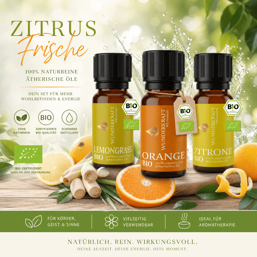 Zitrus Frische Set – Energie, Leichtigkeit & sonnige Duftmomente - Wunderkraft naturals
